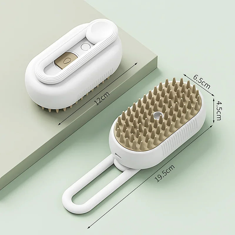 Escova Elétrica a Vapor 3 em 1 para Gatos - Peludinhos Zen
